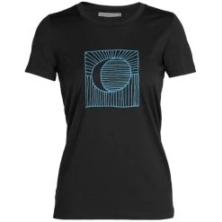 ICEBREAKER W TECH LITE II SS TEE NATURES ORB BLACK 22