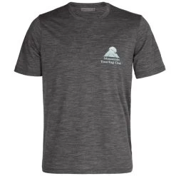 ICEBREAKER M TECH LITE II SS TEE TOURING CLUB GRITSTONE HTHR 22