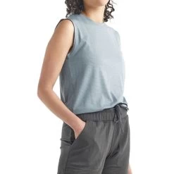 ICEBREAKER W UTILITY EXPLORE SLEEVELESS CREW STRIPE GRAVEL 21 10 ICEBREAKER W UTILITY EXPLORE SLEEVELESS CREW STRIPE GRAVEL 21 -Magasin de matériel d'alpinisme 9 102804 w utilityexplore sleeveless crew stripe gravel ib105471047 04