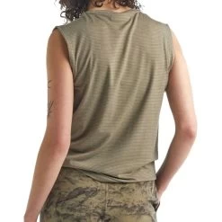ICEBREAKER W UTILITY EXPLORE SLEEVELESS CREW STRIPE FLINT 21 -Magasin de matériel d'alpinisme 9 102807 w utilityexplore sleeveless crew stripe flint ib105471321 03