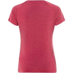 ODLO CONCORD MOUNTAIN PRINT S/S CREW NECK W HOLLY BERRY MELANGE 22 -Magasin de matériel d'alpinisme 9 103824 551031 38407 02