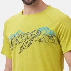 ODLO CONCORD SUMMIT PRINT S/S CREW NECK CITRONELLE MELANGE 22 -Magasin de matériel d'alpinisme 9 103826 551052 50036 04