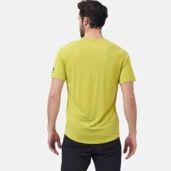 ODLO CONCORD SUMMIT PRINT S/S CREW NECK CITRONELLE MELANGE 22 -Magasin de matériel d'alpinisme 9 103826 551052 50036 05