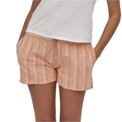 PATAGONIA W'S ISLAND HEMP BAGGIES SHORTS CALI STRIPE: SUNFADE PINK 22 -Magasin de matériel d'alpinisme 9 105839 57030 cssu 02