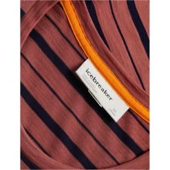 ICEBREAKER W WAVE SS TEE STRIPE GRAPE/MIDNIGHT NAVY/S 22 -Magasin de matériel d'alpinisme 9 105980 w wave ss tee stripe grape midnight navy s ib0a56dj475 06