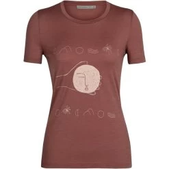 ICEBREAKER W TECH LITE II SS TEE MOON SONNET GRAPE 22