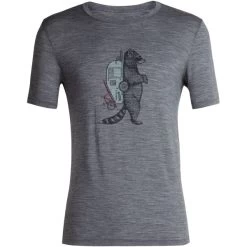 ICEBREAKER M TECH LITE II SS TEE WASCHBAR WANDERING GRITSTONE HTHR 22