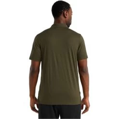 ICEBREAKER MERINO M TECH LITE II SS POLO LODEN 23 -Magasin de matériel d'alpinisme 9 106026 m tech lite ii ss polo loden ib0a59lc069 03