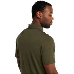 ICEBREAKER MERINO M TECH LITE II SS POLO LODEN 23 -Magasin de matériel d'alpinisme 9 106026 m tech lite ii ss polo loden ib0a59lc069 04