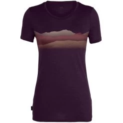 ICEBREAKER W SPECTOR SS CREWE MISTY HORIZON BURGUNDY HTHR 22