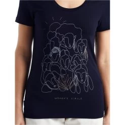 ICEBREAKER W TECH LITE II SS SCOOP TEE W CIRCLE MIDNIGHT NAVY 22 -Magasin de matériel d'alpinisme 9 108125 w tech lite ii ss scoop tee w circle midnight navy ib0a56dy401 04