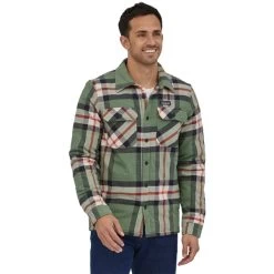 PATAGONIA INSULATED ORGANIC COTTON MW FJORD FLANNEL SHIRT FORESTRY HEMLOCK GREEN 23 -Magasin de matériel d'alpinisme 9 110441 insulated organic cotton mw fjord flannel shirt forestry hemlock green 20385 fyhg 02