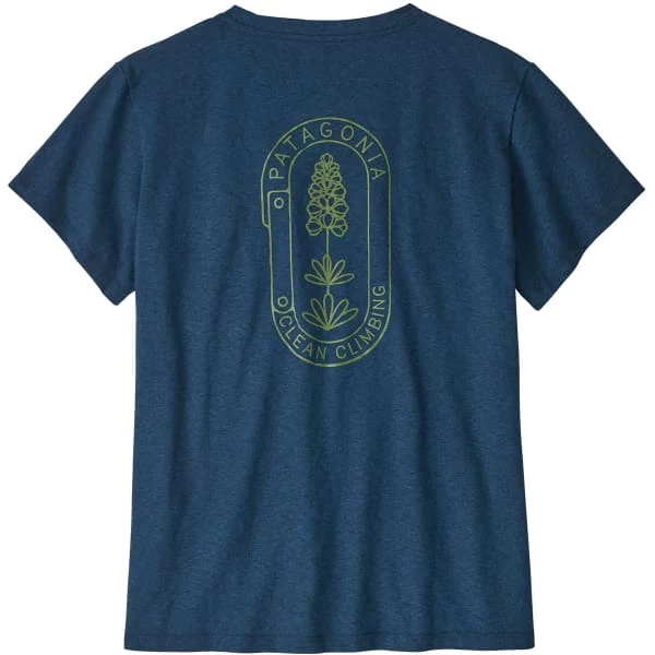 PATAGONIA W'S CLEAN CLIMB BLOOM POCKET RESPONSIBILI-TEE TIDEPOOL BLUE 23 4 PATAGONIA W'S CLEAN CLIMB BLOOM POCKET RESPONSIBILI-TEE TIDEPOOL BLUE 23 – Image 2