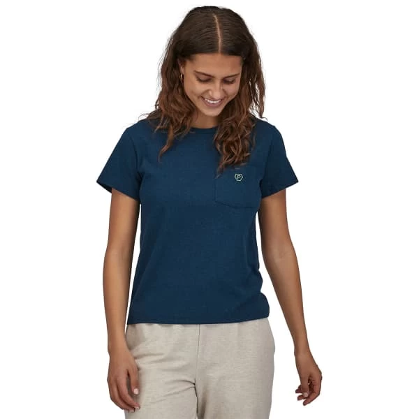 PATAGONIA W'S CLEAN CLIMB BLOOM POCKET RESPONSIBILI-TEE TIDEPOOL BLUE 23 5 PATAGONIA W'S CLEAN CLIMB BLOOM POCKET RESPONSIBILI-TEE TIDEPOOL BLUE 23 – Image 3