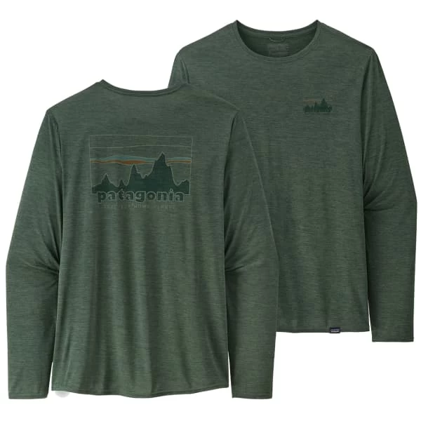 PATAGONIA M'S L/S CAP COOL DAILY GRAPHIC SHIRT '73 SKYLINE: PINYON GREEN X-DYE 23 3 PATAGONIA M'S L/S CAP COOL DAILY GRAPHIC SHIRT '73 SKYLINE: PINYON GREEN X-DYE 23