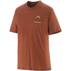 PATAGONIA M'S CAP COOL MERINO GRAPHIC SHIRT SLOW GOING: SISU BROWN 23