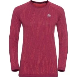ODLO BLACKCOMB LIGHT ECO BL TOP CREW NECK L/S W RASPBERRY FUDGE-SPACE DYE 22