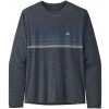 PATAGONIA M'S L/S CAP COOL DAILY GRAPHIC SHIRT LINE LOGO RIDGE STRIPE: SMOLDER BLUE X-DYE 22 -Magasin de matériel d'alpinisme 9 121231 45190 libx 01