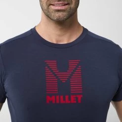 MILLET TRILOGY WOOL STRIPES SS M SAPHIR 23 -Magasin de matériel d'alpinisme 9 123777 miv9389 7317 04