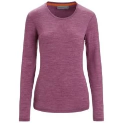 ICEBREAKER MERINO W SPHERE II LS TEE GO BERRY HTHR 23