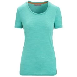 ICEBREAKER MERINO W SPHERE II SS SCOOP TEE FRESH HTHR 23