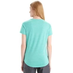 ICEBREAKER MERINO W SPHERE II SS SCOOP TEE FRESH HTHR 23 -Magasin de matériel d'alpinisme 9 124867 ib0a56ey832 04