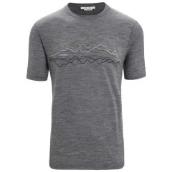 ICEBREAKER MERINO M TECH LITE II SS TEE GRITSTONE HTHR 23