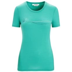 ICEBREAKER MERINO W TECH LITE II SS TEE CADENCE PATHS FRESH 23