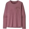 PATAGONIA W'S L/S CAP COOL DAILY GRAPHIC SHIRT - LANDS ACROSS THE TRAIL: EVENING MAUVE X-DYE 23 -Magasin de matériel d'alpinisme 9 126849 45165 aemx 01