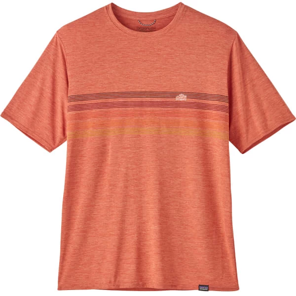 PATAGONIA M'S CAP COOL DAILY GRAPHIC SHIRT LINE LOGO RIDGE STRIPE: QUARTZ CORAL 23 3 PATAGONIA M'S CAP COOL DAILY GRAPHIC SHIRT LINE LOGO RIDGE STRIPE: QUARTZ CORAL 23
