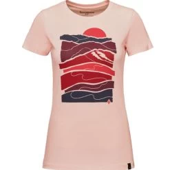 BLACK DIAMOND W LEVELED LANDSCAPE SS TEE ICE PINK 23