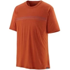 PATAGONIA M'S CAP COOL MERINO GRAPHIC SHIRT FITZ ROY FADER SANDHILL RUST 23