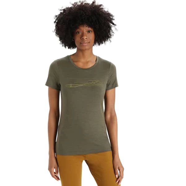 ICEBREAKER W TECH LITE II SS TEE SKI STRIPES LODEN 23 5 ICEBREAKER W TECH LITE II SS TEE SKI STRIPES LODEN 23 – Image 3