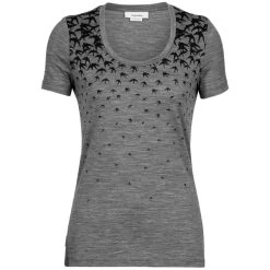 ICEBREAKER W TECH LITE II SS SCOOP TEE MIGRATION GRITSTONE HTHR 23