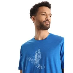 ICEBREAKER M TECH LITE II SS TEE SKIING YETI LAZURITE 23 -Magasin de matériel d'alpinisme 9 128556 ib0a56im580 05