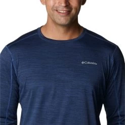 COLUMBIA ALPINE CHILL™ ZERO LONG SLEEVE SHIRT COLLEGIATE NAVY HEATHER 23 -Magasin de matériel d'alpinisme 9 128735 alpine chill tm zero long sleeve shirt collegiate navy heather 1990533 464 04