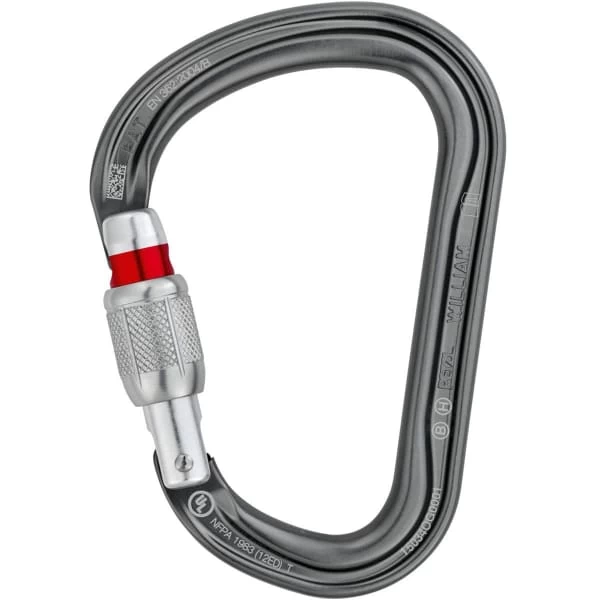 PETZL MOUSQUETON WILLIAM SCREW-LOCK 23 3 PETZL MOUSQUETON WILLIAM SCREW-LOCK 23