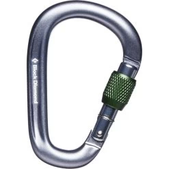 BLACK DIAMOND PEARLOCK SCREWGATE CARABINER GRAY 23
